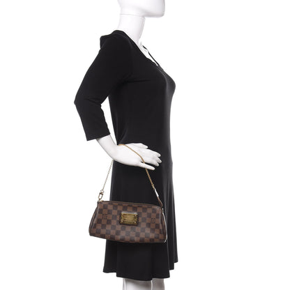 Louis Vuitton Damier Ebene Eva Clutch 2 of 9