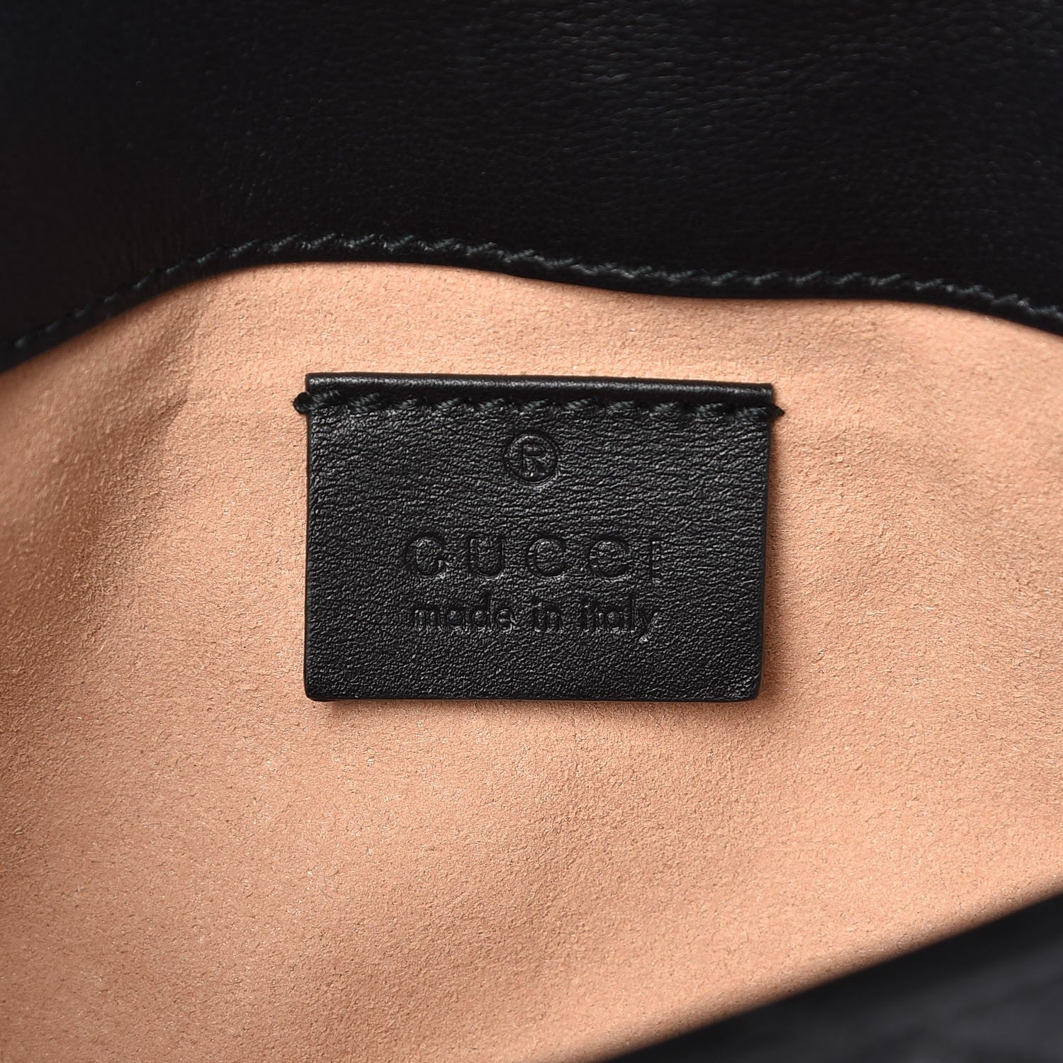 Gucci Calfskin Matelasse Super Mini GG Marmont Shoulder Bag Black 6 of 8