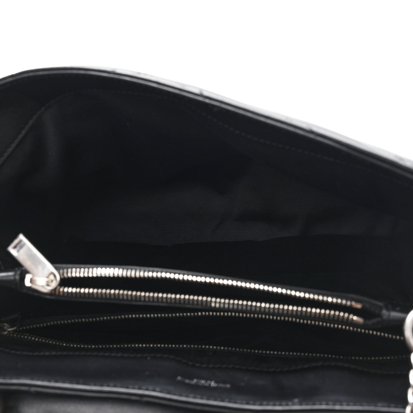 Calfskin Y Quilted Monogram Medium Loulou Chain Satchel Black