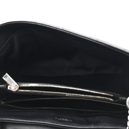 Saint Laurent Calfskin Y Quilted Monogram Medium Loulou Chain Satchel Black 5 of 11