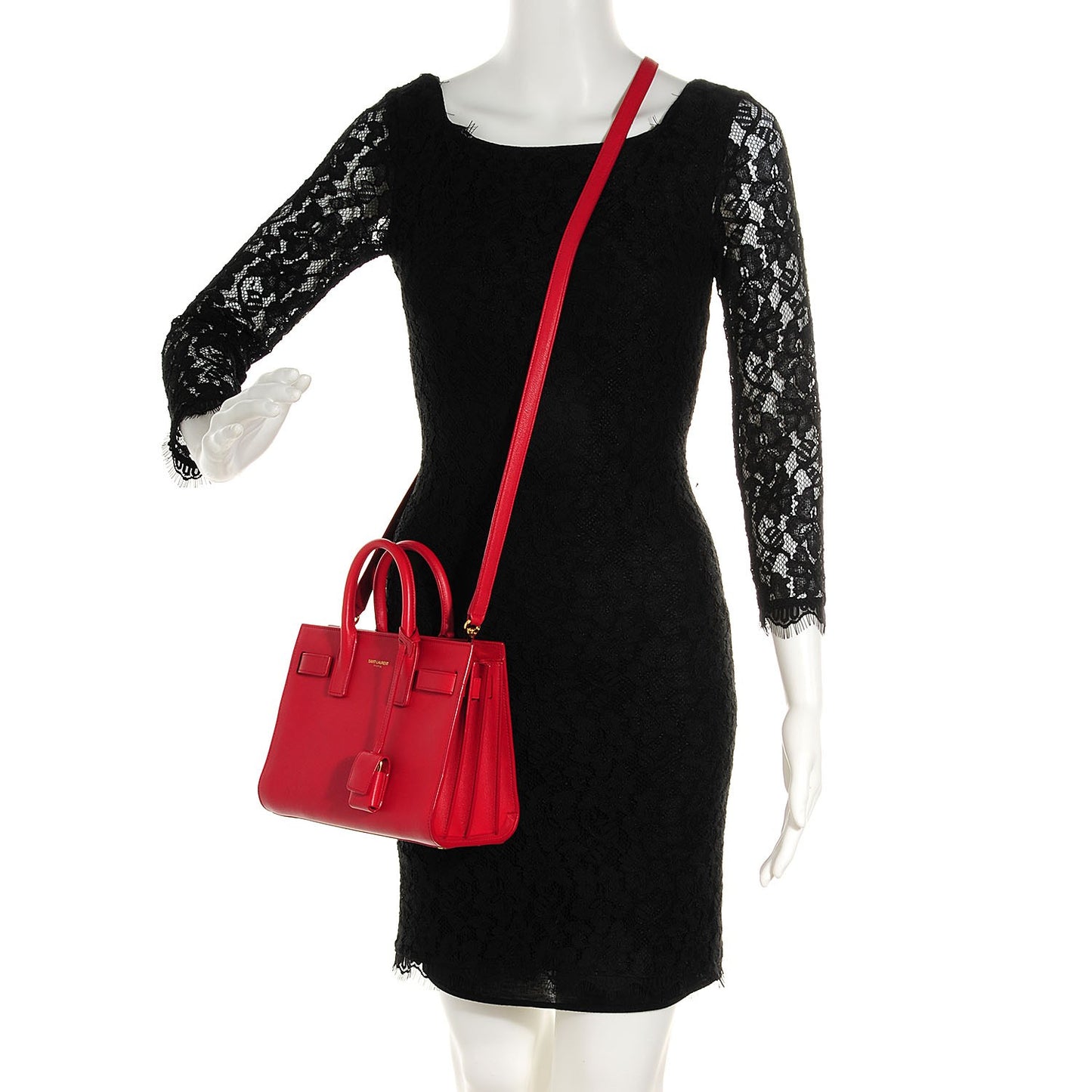 Calfskin Nano Sac De Jour Lipstick Red