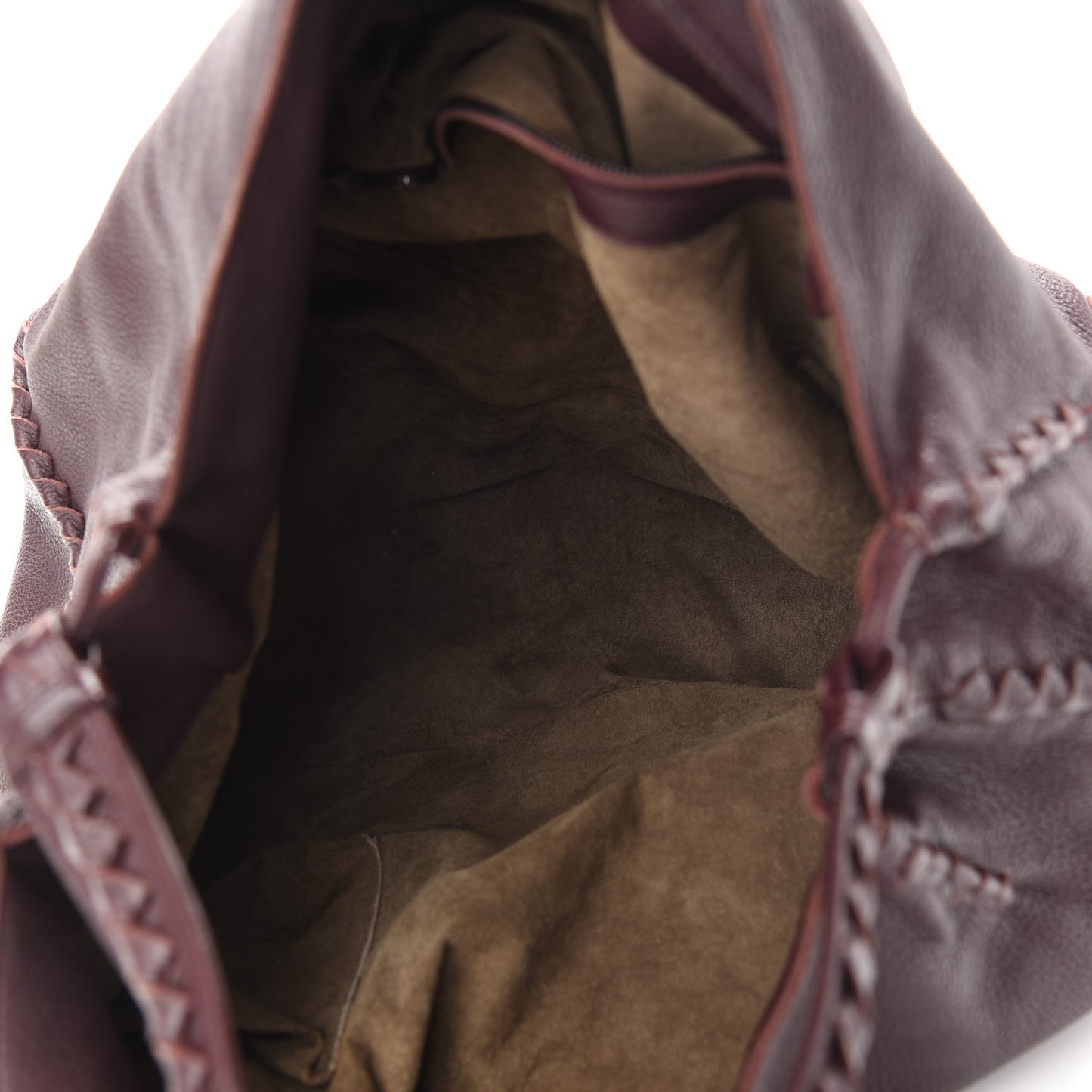 Cervo Deerskin Large Hobo Burgundy