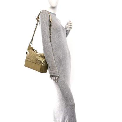 Chanel Metallic Aged Calfskin Quilted Medium Gabrielle Gold 2 of 10