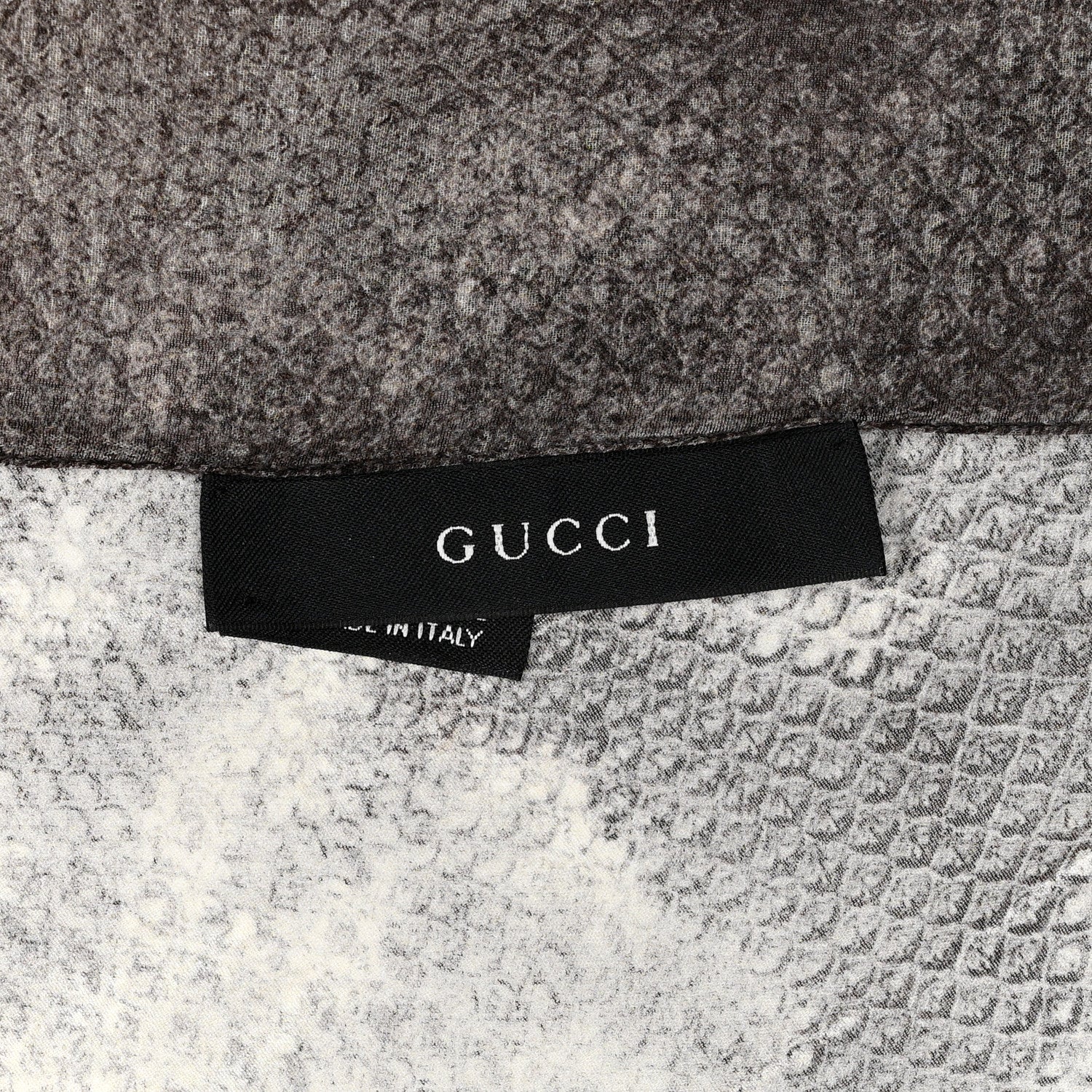 Gucci Wool Silk Snakeskin Print Scarf 3 of 3