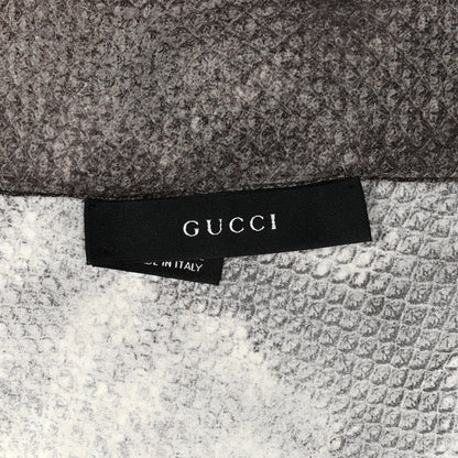 Gucci Wool Silk Snakeskin Print Scarf 3 of 3