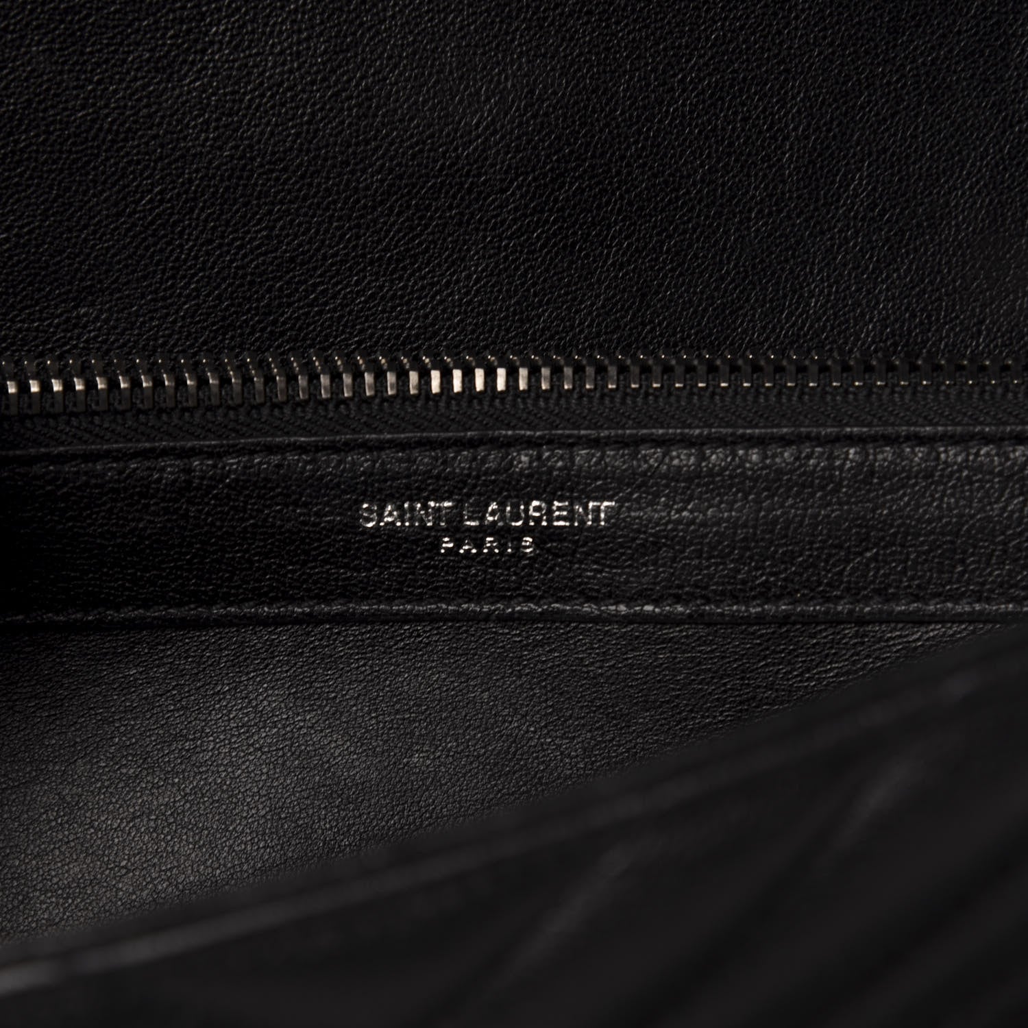 Saint Laurent Sheepskin Matelasse Chevron Monogram Large College Satchel Black 7 of 10