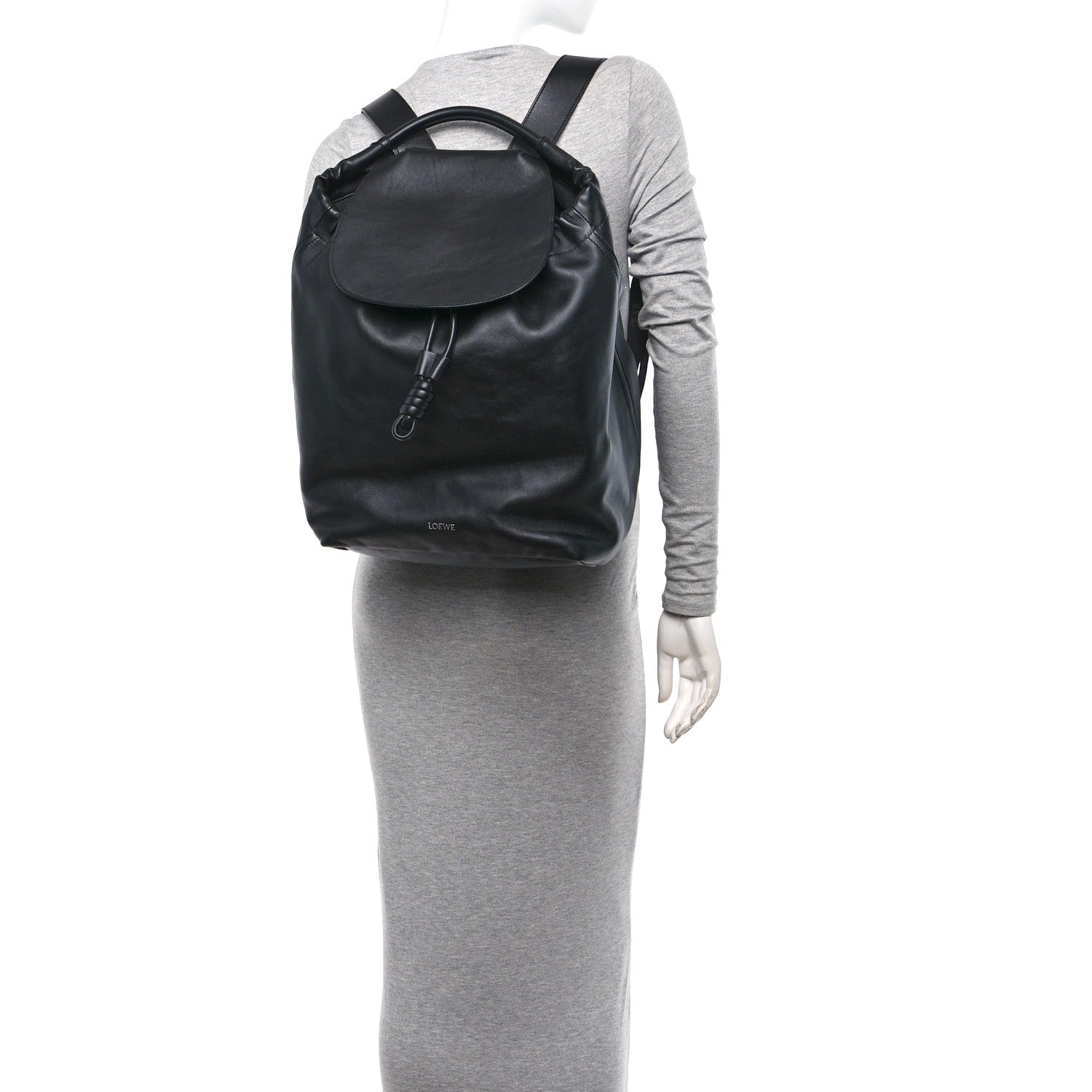 Loewe Shiny Calfskin Flamenco Backpack Black 2 of 9