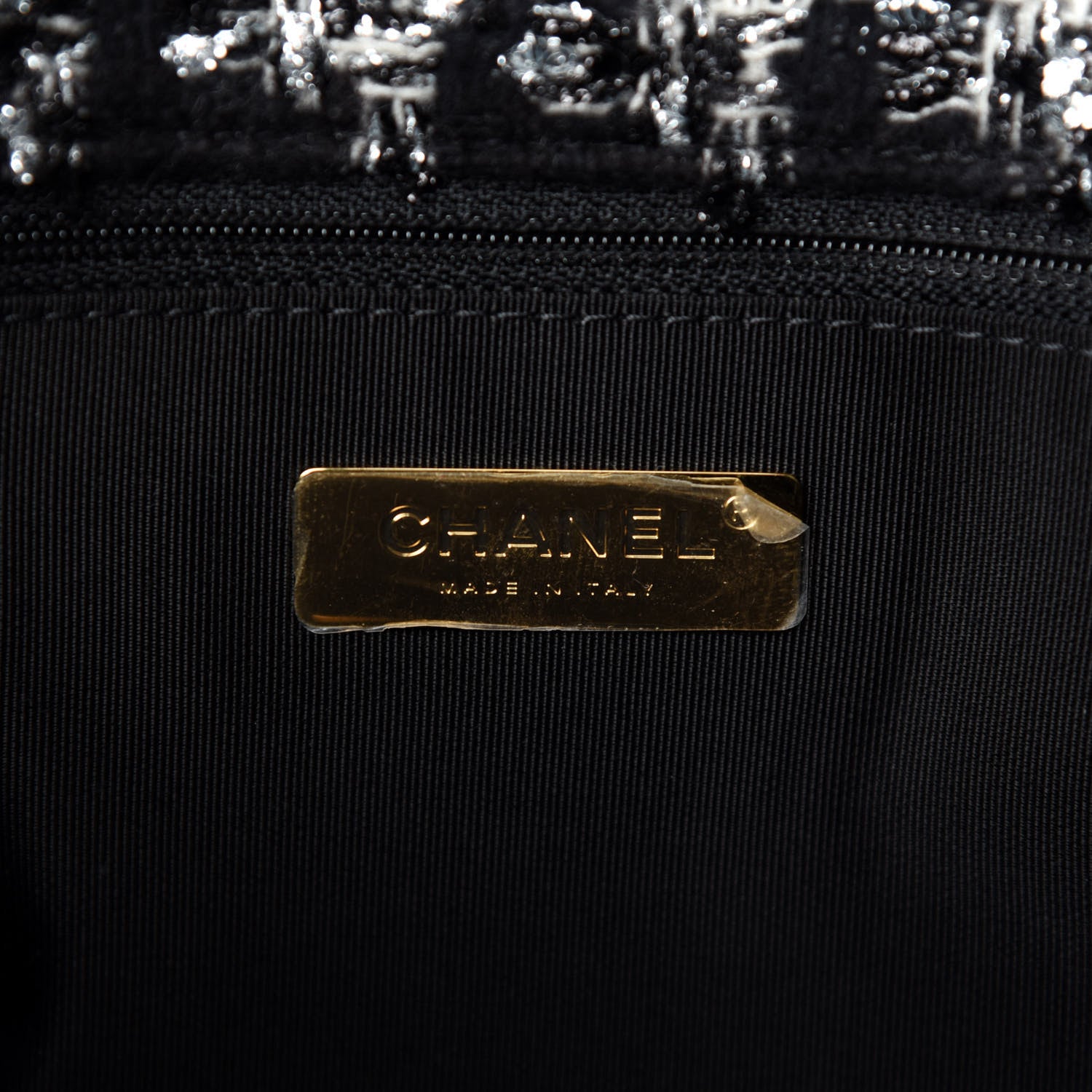Chanel Tweed Quilted Maxi Chanel 19 Flap Black Silver Ecru 8 of 10