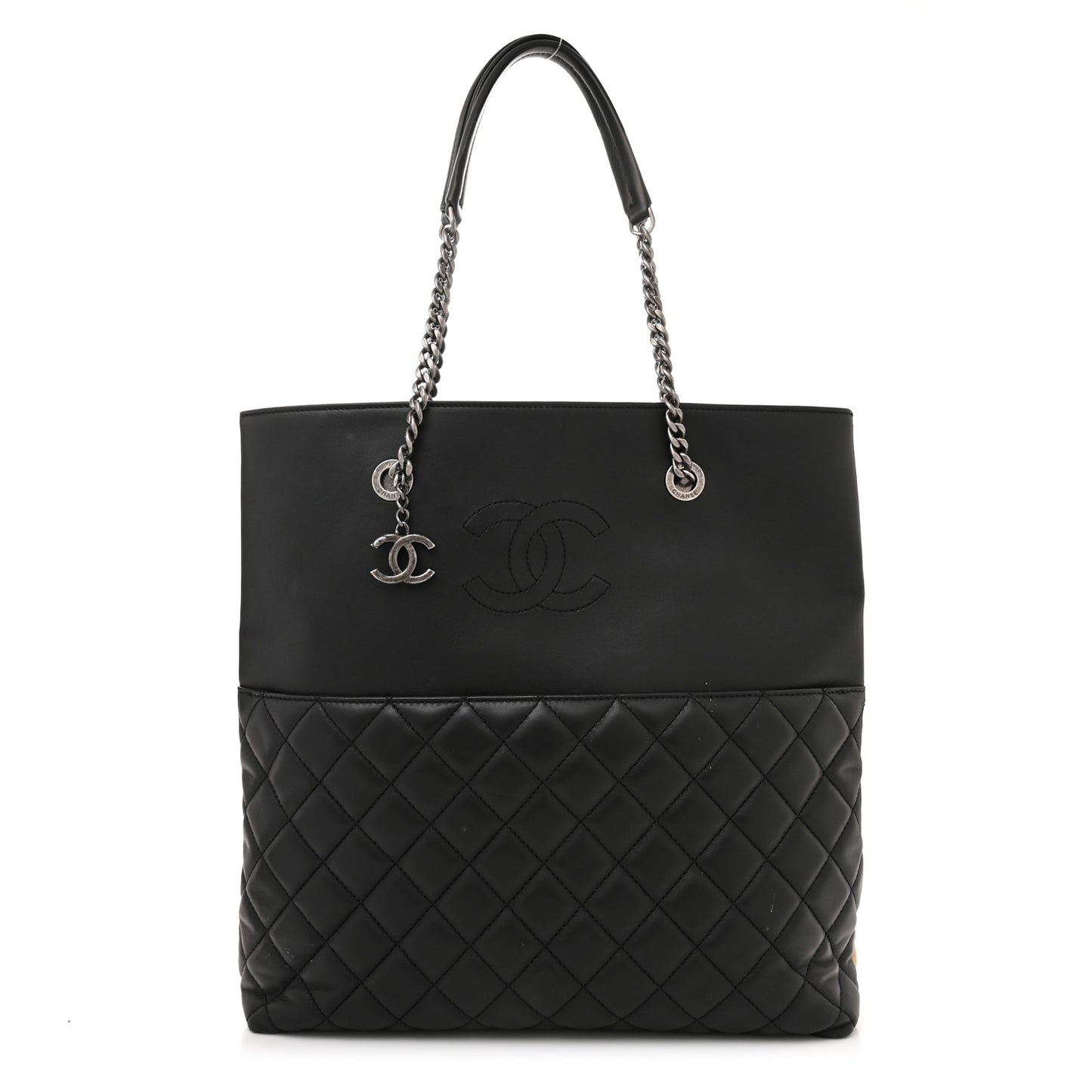 Caviar Quilted Urban Delight Tote Black Beige