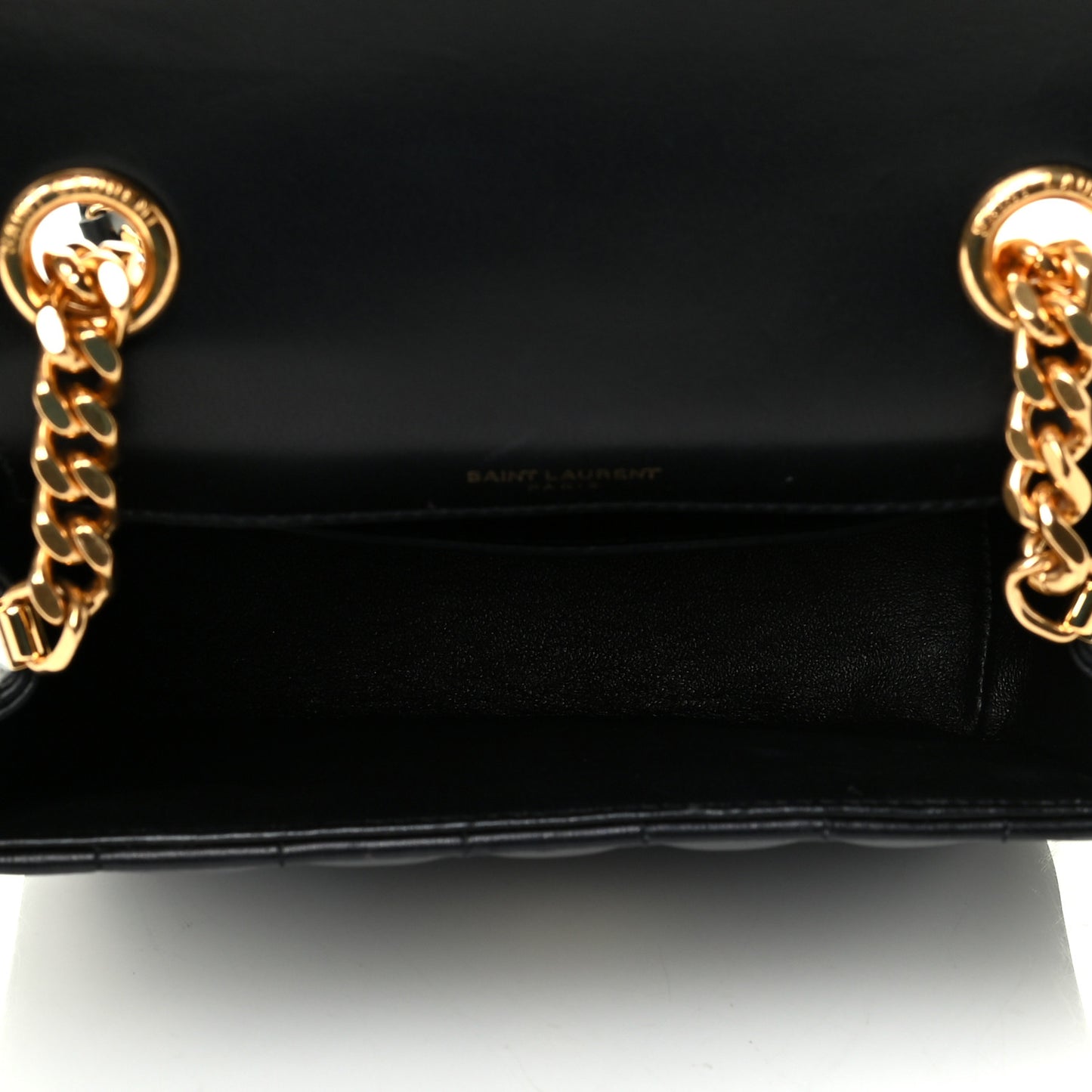 Lambskin Matelasse Monogram Small Vicky Chain Bag Black
