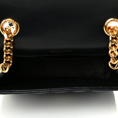 Saint Laurent Lambskin Matelasse Monogram Small Vicky Chain Bag Black 4 of 6