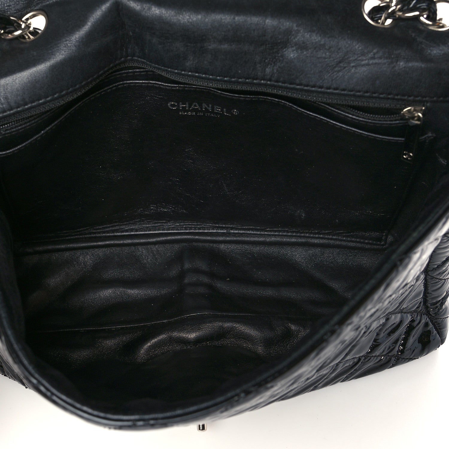 Chanel Patent Quilted Jumbo Single Flap Black 5 of 11