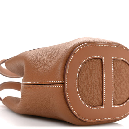 Hermes Taurillon Clemence Swift In-The-Loop 18 Bag Gold 9 of 11