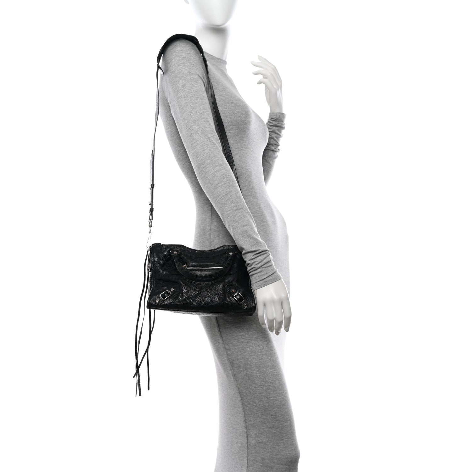 Balenciaga Agneau Classic Silver Hardware Mini City Black 2 of 11