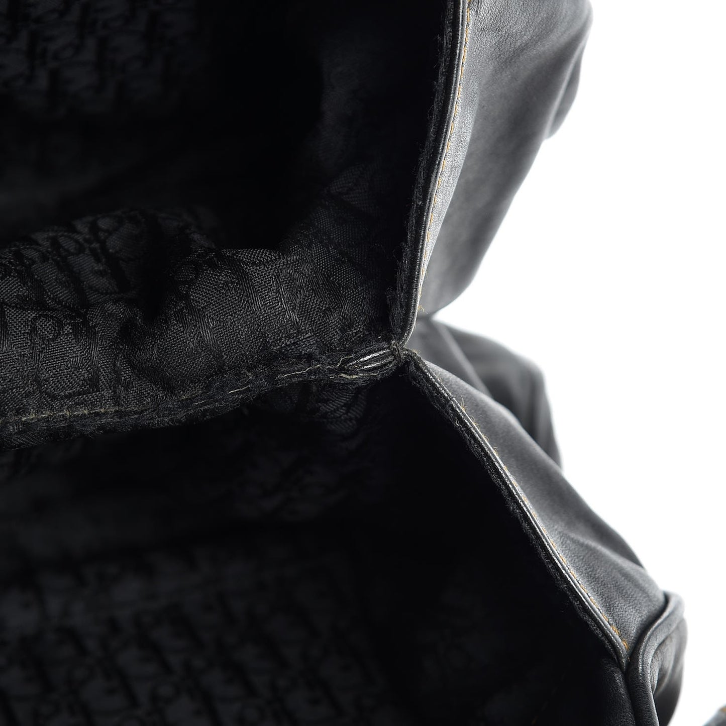 Calfskin Medium Gaucho Double Saddle Bag Black