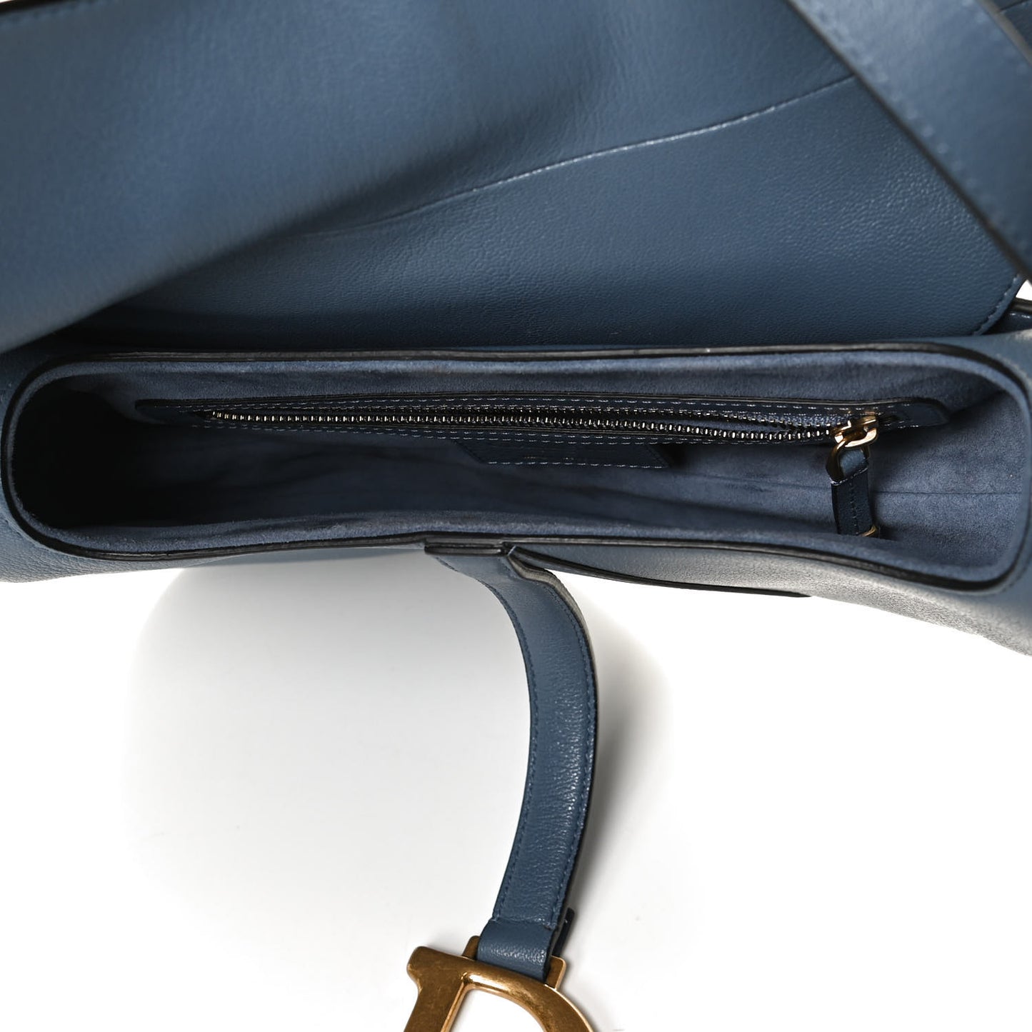 Calfskin Saddle Bag Sky Blue