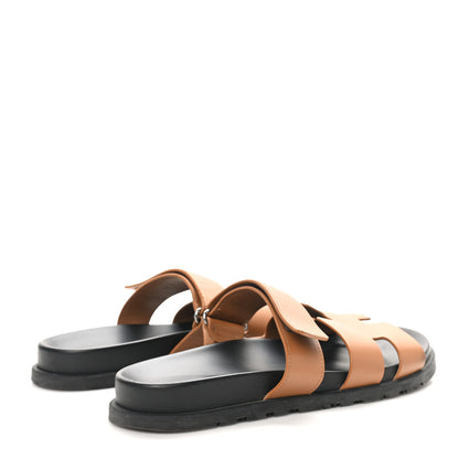 Hermes Calfskin Mens Chypre Sandals 40 Naturel 5 of 11