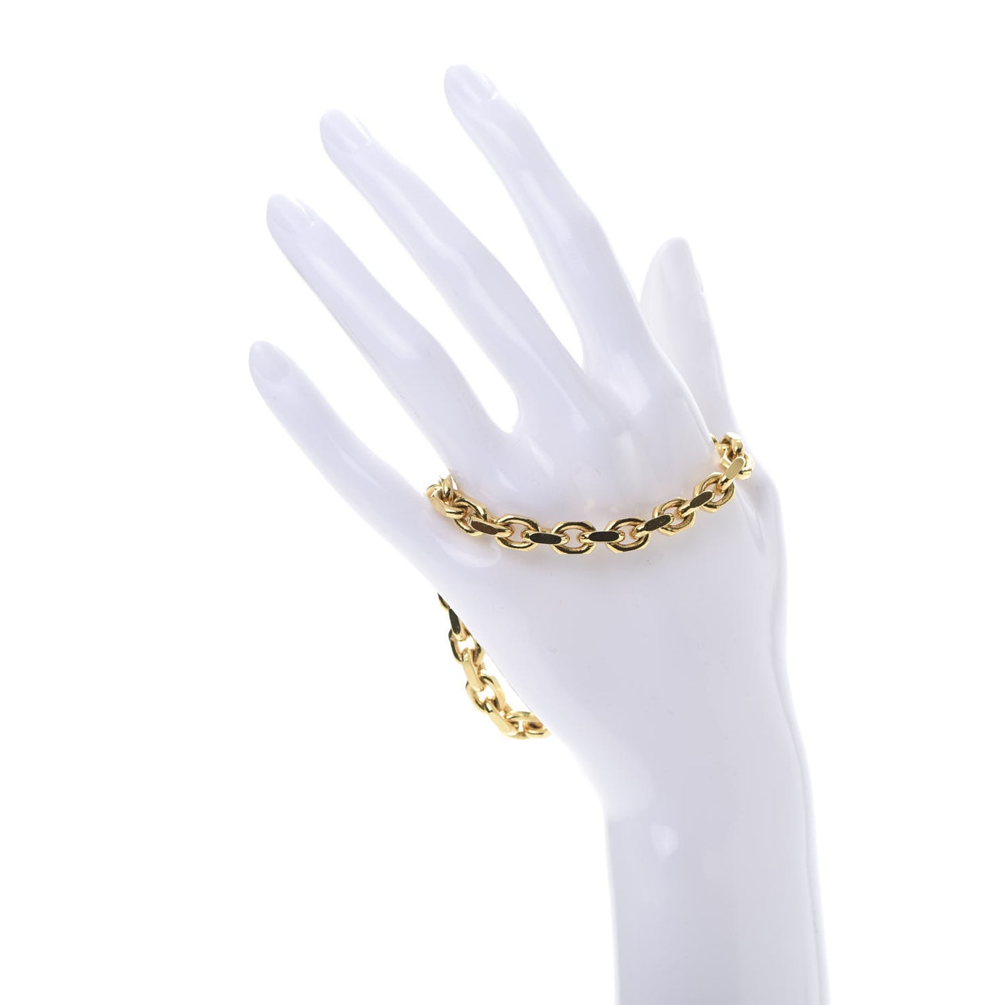 Brass Cable Chain Bracelet L Gold