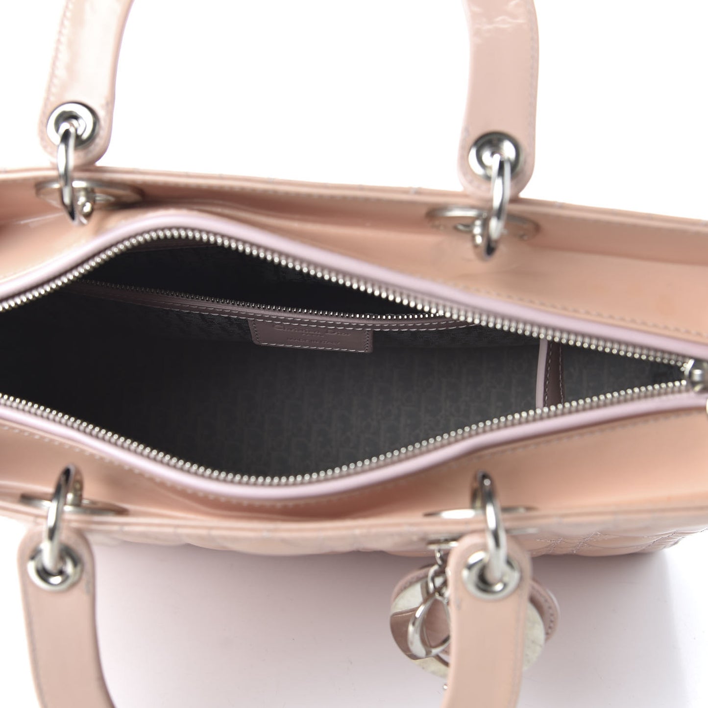 Patent Cannage Large Lady Dior Light Pink