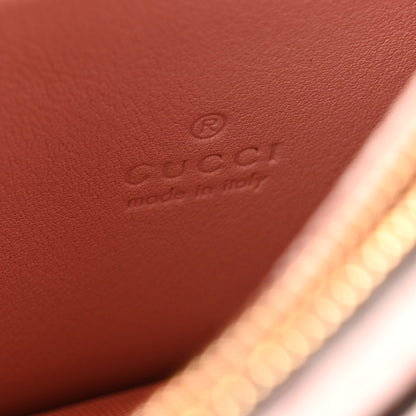 Gucci GG Supreme Monogram Textured Calfskin Emblem Wallet On Chain Pink 6 of 11