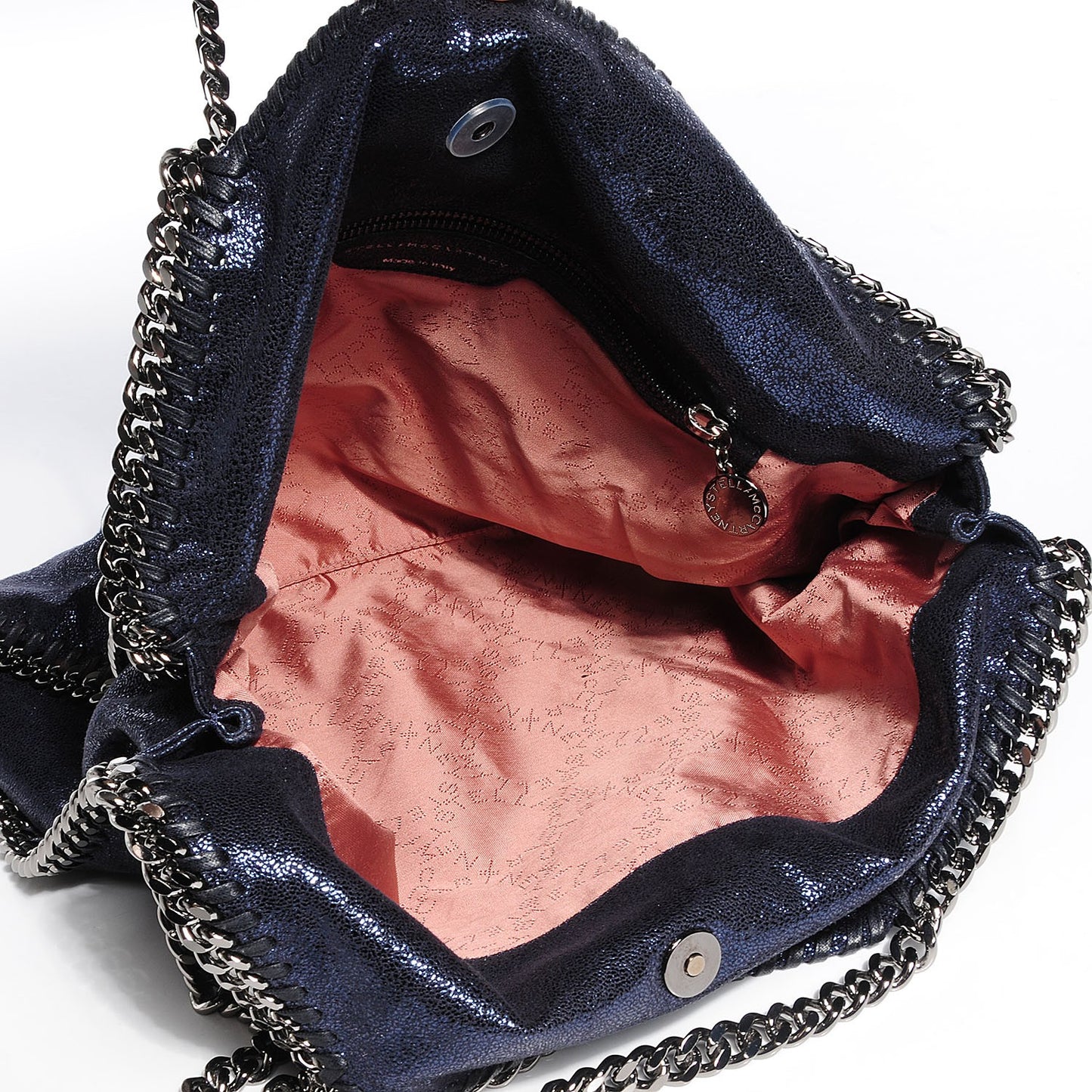 Faux Leather Falabella Shaggy Deer Fold Over Tote Ink