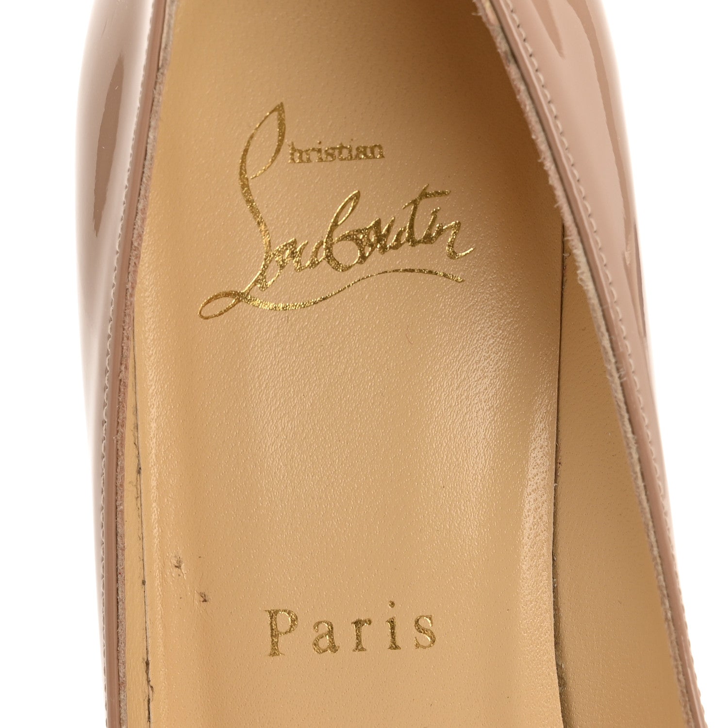 Christian Louboutin Patent Lady Gena 85 Pumps 37 Nude 8 of 9