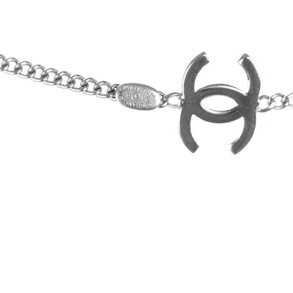 Chanel Stone CC Long Chain Necklace Silver 3 of 4