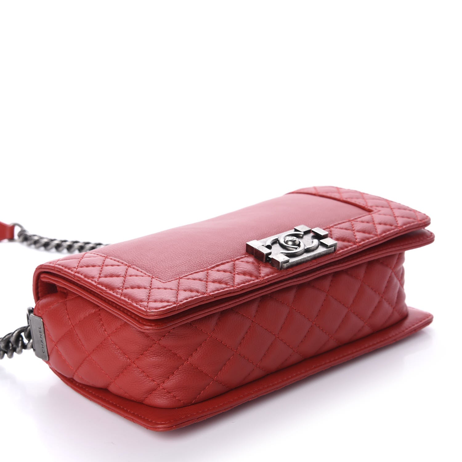 Chanel Calfskin Medium Boy Reverso Flap Red 4 of 10