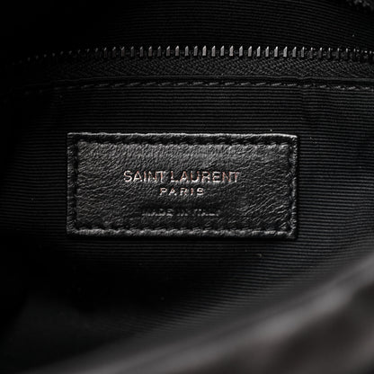 Saint Laurent Lambskin Quilted Monogram Monochrome Small Loulou Puffer Chain Satchel Black 7 of 12