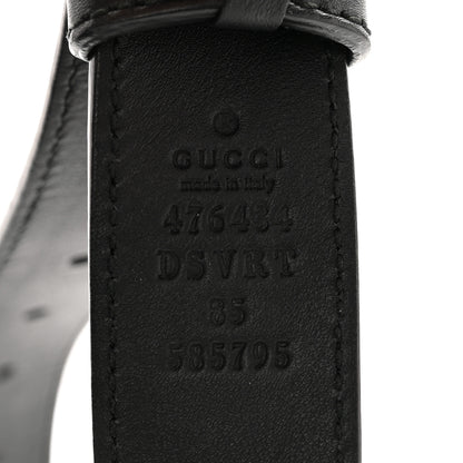 Gucci Calfskin Matelasse GG Marmont Belt Bag 85 34 Black 8 of 11