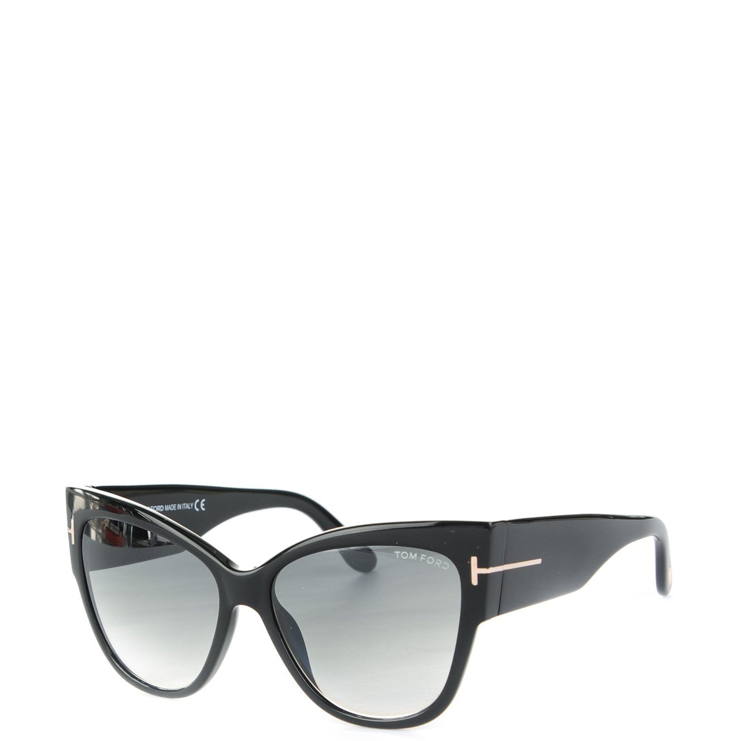 Tom Ford Acetate Anoushka Cat Eye Sunglasses TF371 Black 1 of 6