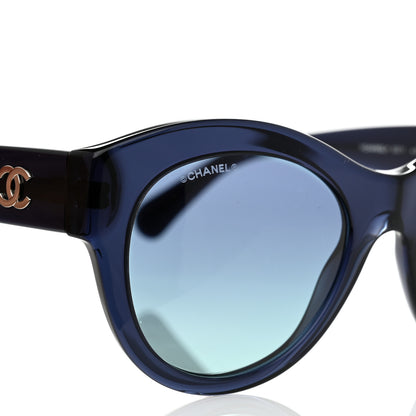 Chanel Acetate Butterfly Sunglasses 5371 Blue 7 of 8