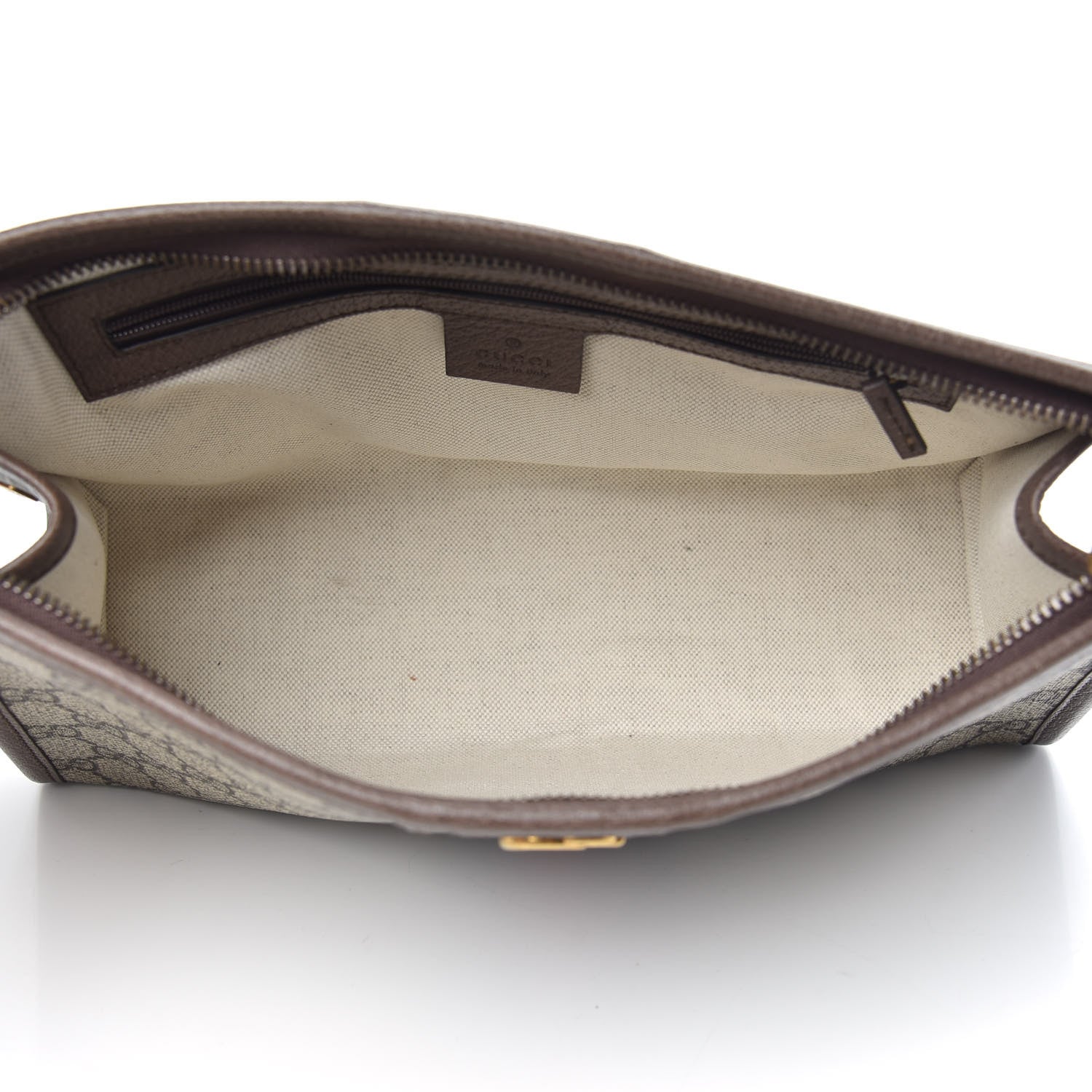 Gucci GG Supreme Monogram Web Toiletry Case Brown 5 of 10