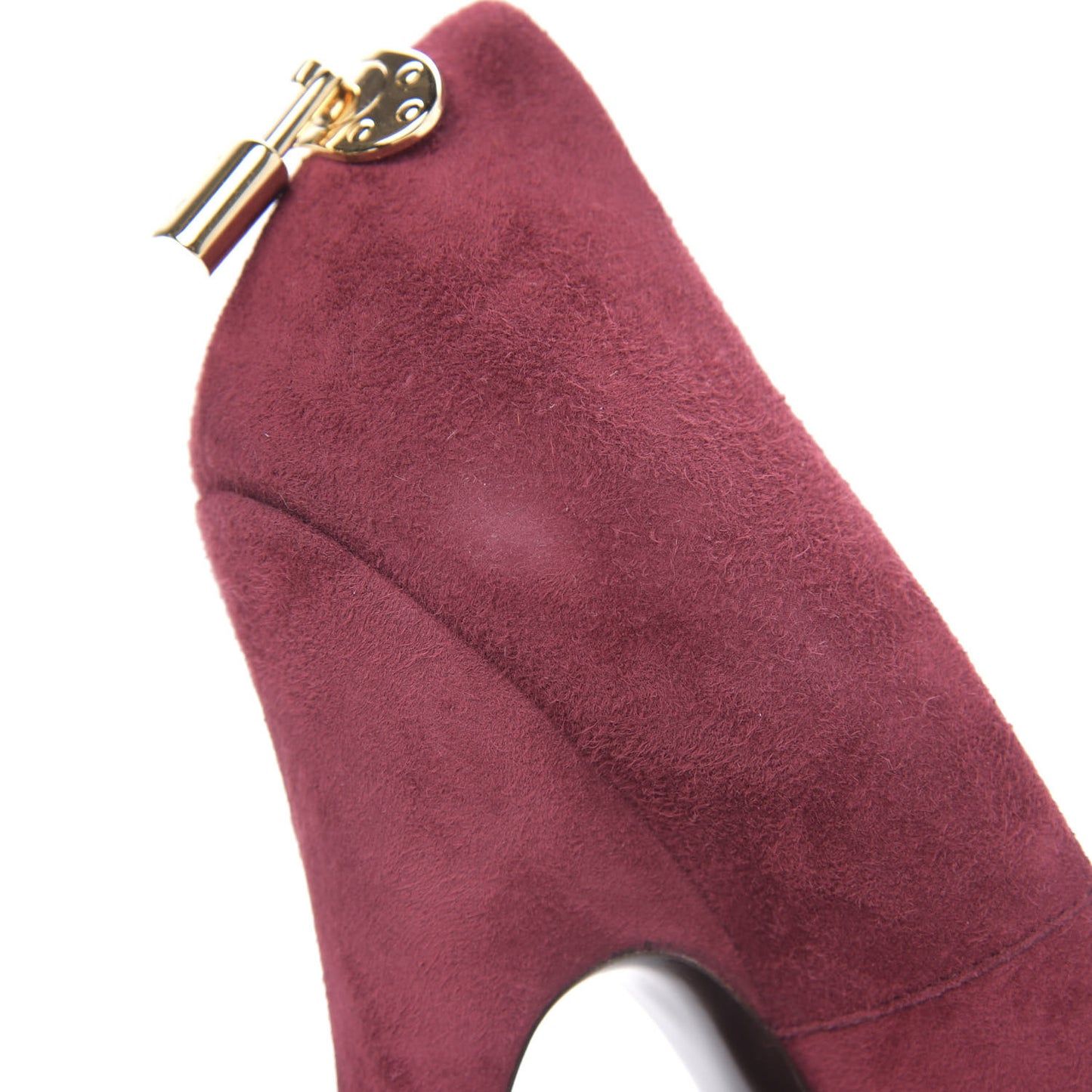 Suede Oh Really Peep Toe Pumps 38 Grenat