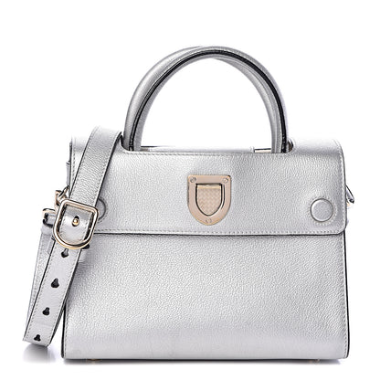 Christian Dior Metallic Grained Calfskin Mini Diorever Flap Silver 1 of 16