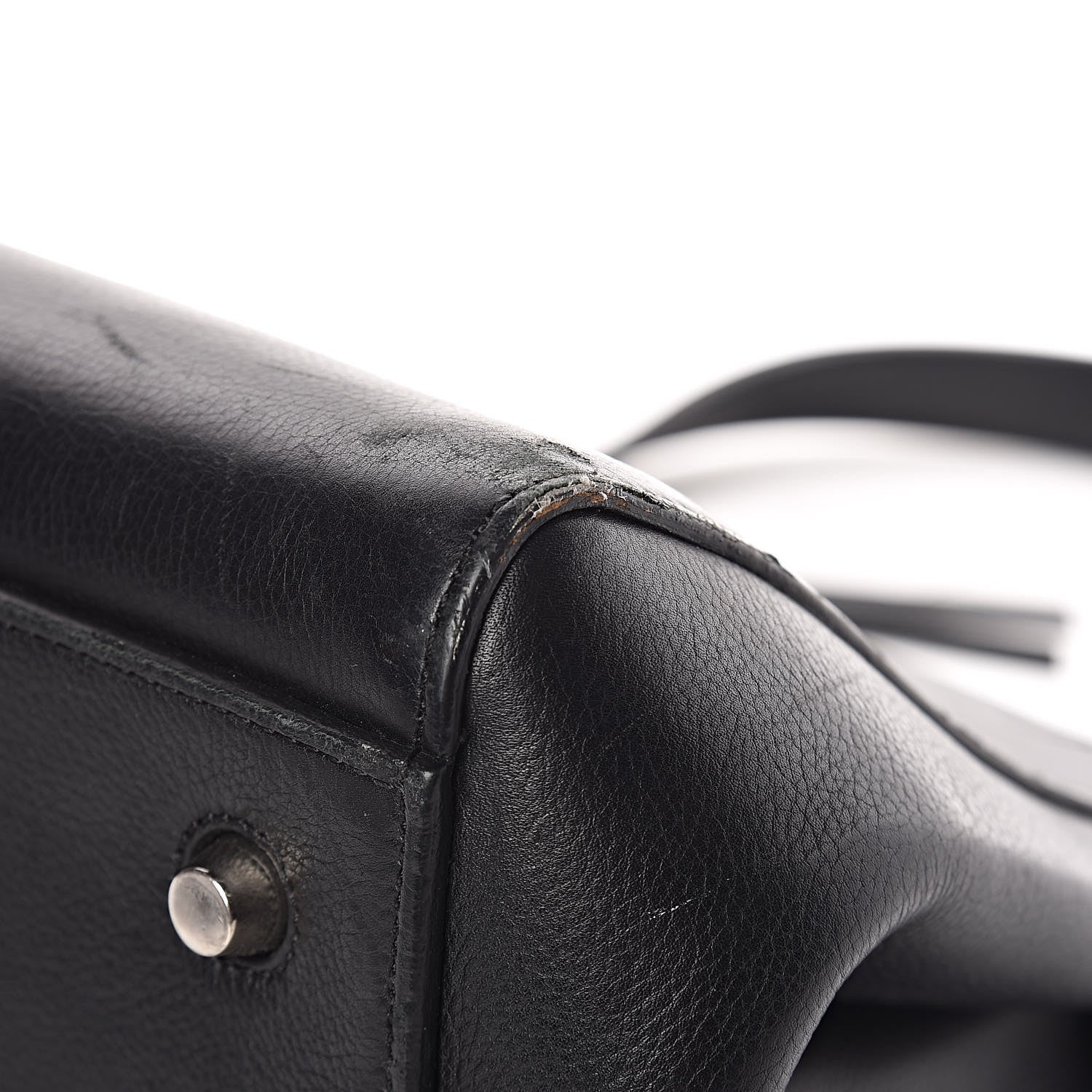 Celine Grained Calfskin Medium Edge Shoulder Bag Black 11 of 13