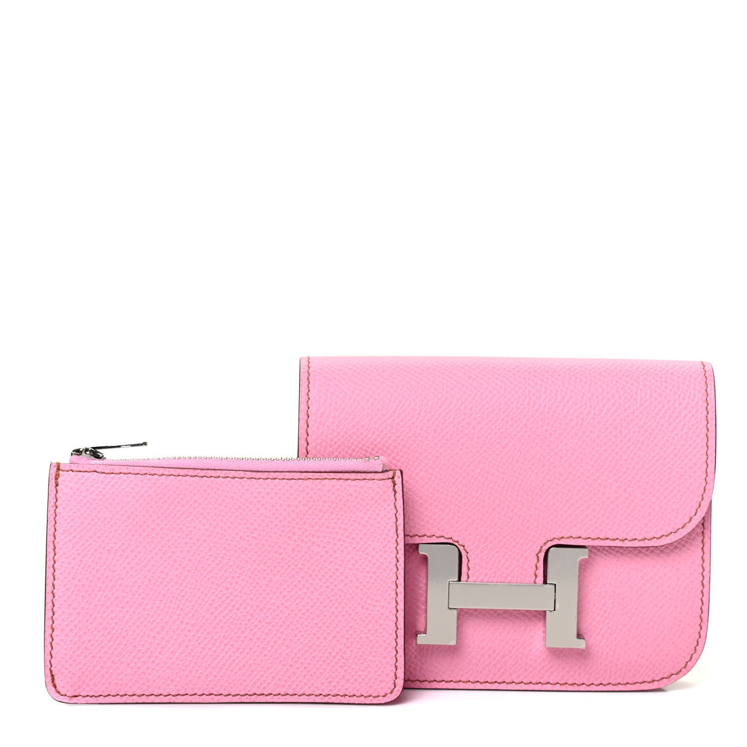 Hermes Epsom Constance Slim Wallet 5P Pink 1 of 4