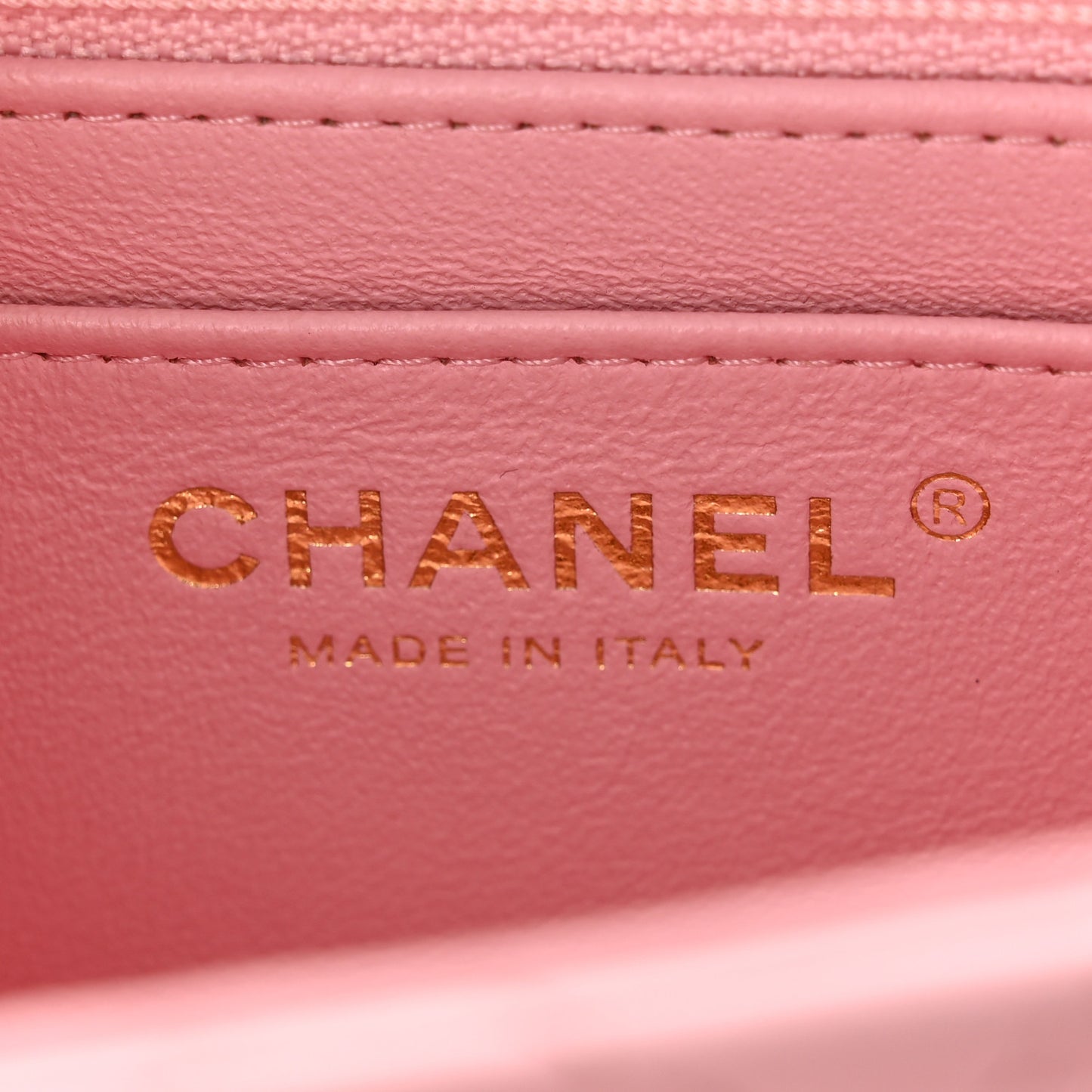 Lambskin Quilted Mini Square Flap Light Pink