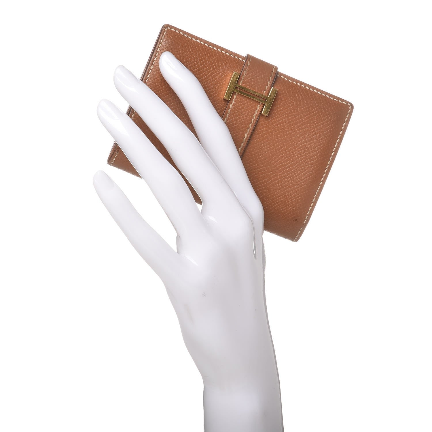 Hermes Epsom Mini Bearn Wallet Gold 2 of 8