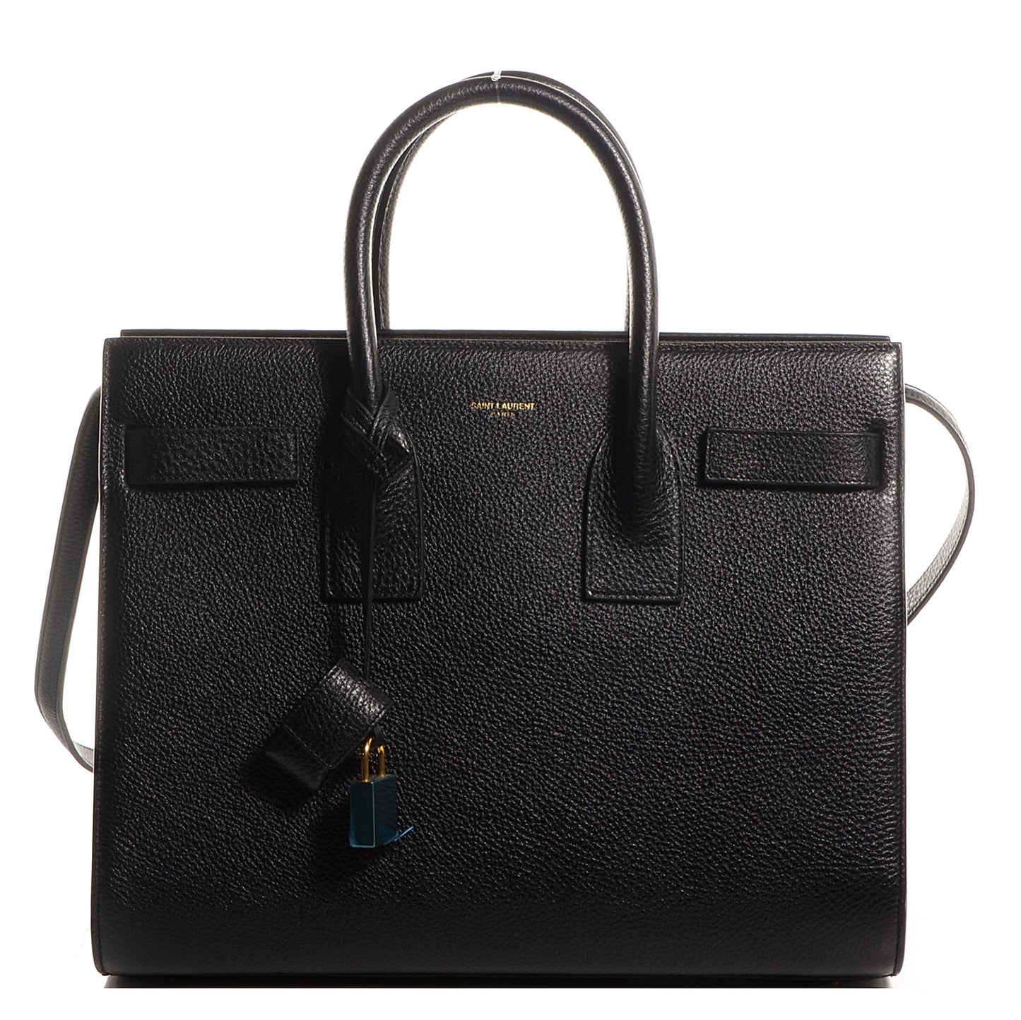 Grained Calfskin Small Sac De Jour Black