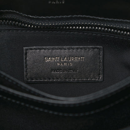 Saint Laurent Calfskin Y Quilted Monogram Toy Loulou Crossbody Bag Black 6 of 13