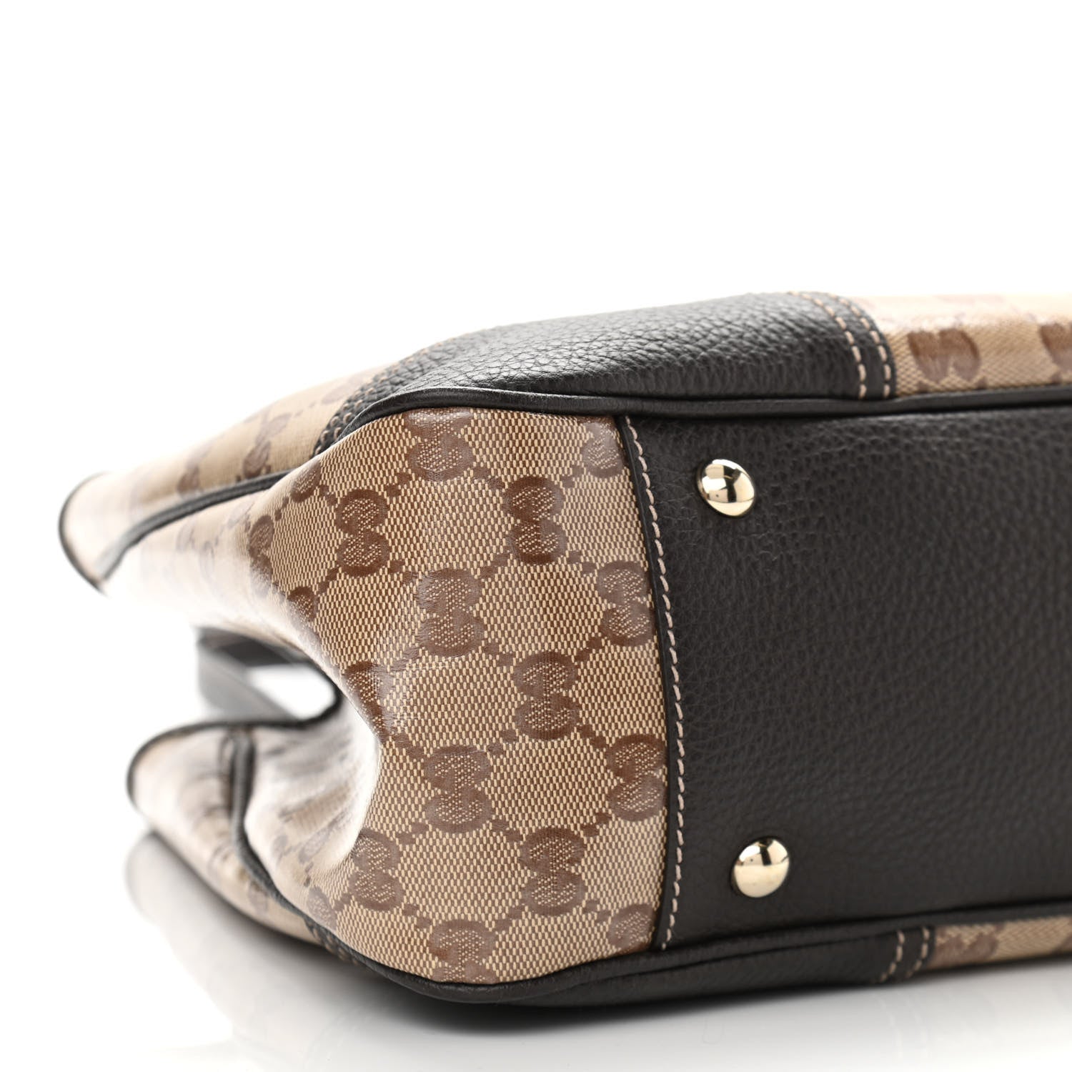 Gucci Crystal Monogram Medium Princy Tote Dark Brown 9 of 10