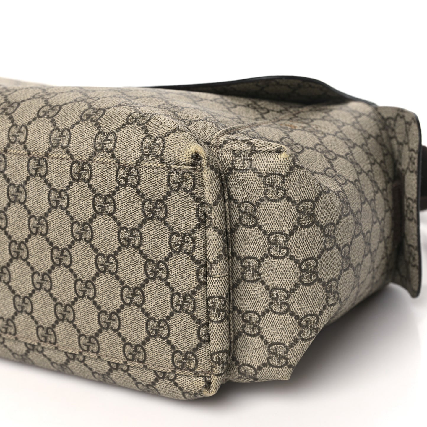GG Plus Monogram Messenger Diaper Bag Dark Brown