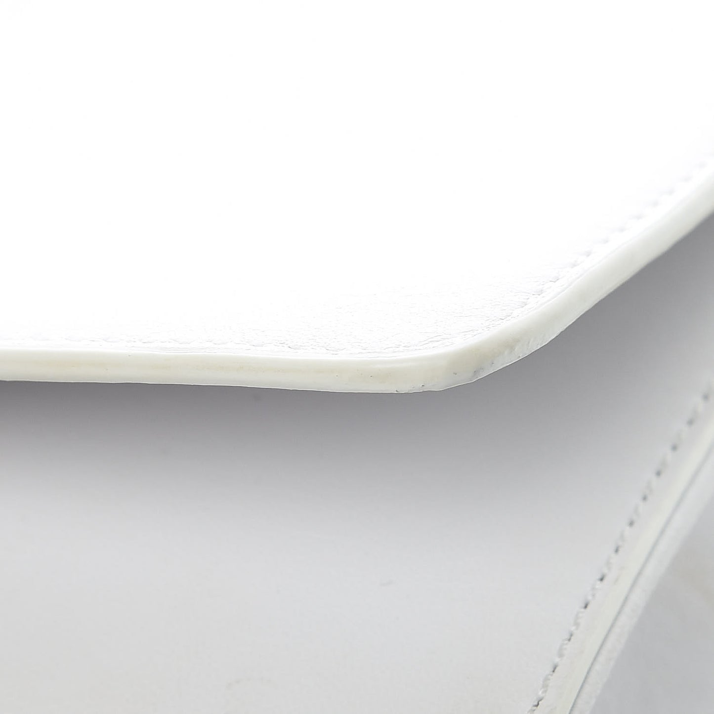 Calfskin Palazzo Chain Evening Bag White
