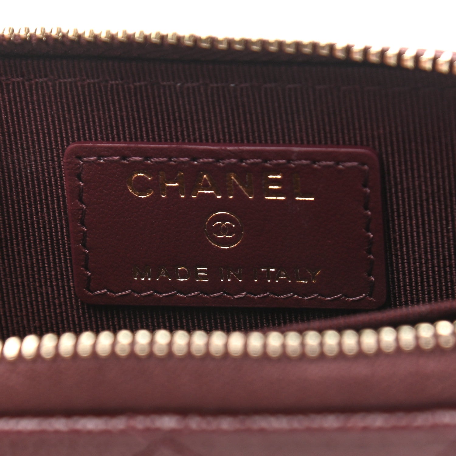 Chanel Caviar Quilted Zip Around Coin Purse Burgundy 6 of 7
