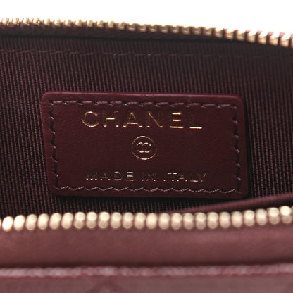 Chanel Caviar Quilted Zip Around Coin Purse Burgundy 6 of 7