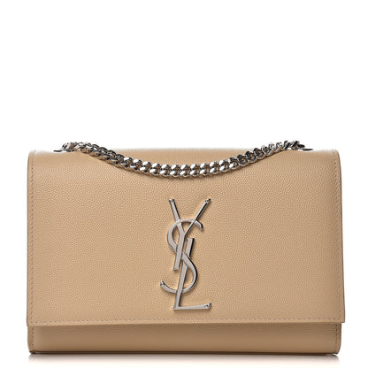Saint Laurent Grain De Poudre Small Monogram Kate Satchel Nude Powder 1 of 8