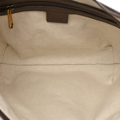 Gucci GG Supreme Monogram Textured Dollar Calfskin Web Small Ophidia Half Moon Hobo Beige Ebony New Acero 5 of 8