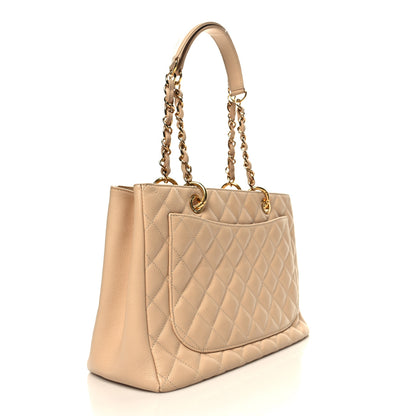Chanel Caviar Quilted Grand Shopping Tote GST Beige Clair 3 of 16