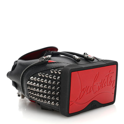 Christian Louboutin Calfskin Spiked Mini Explorafunk Keyring Bag Black 4 of 9